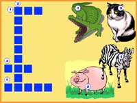 games online for children crossword animals