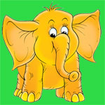 Online puzzle game kids elephant